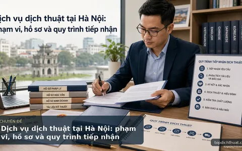 Dịch vụ dịch thuật tại Hà Nội: phạm vi, hồ sơ và quy trình tiếp nhận