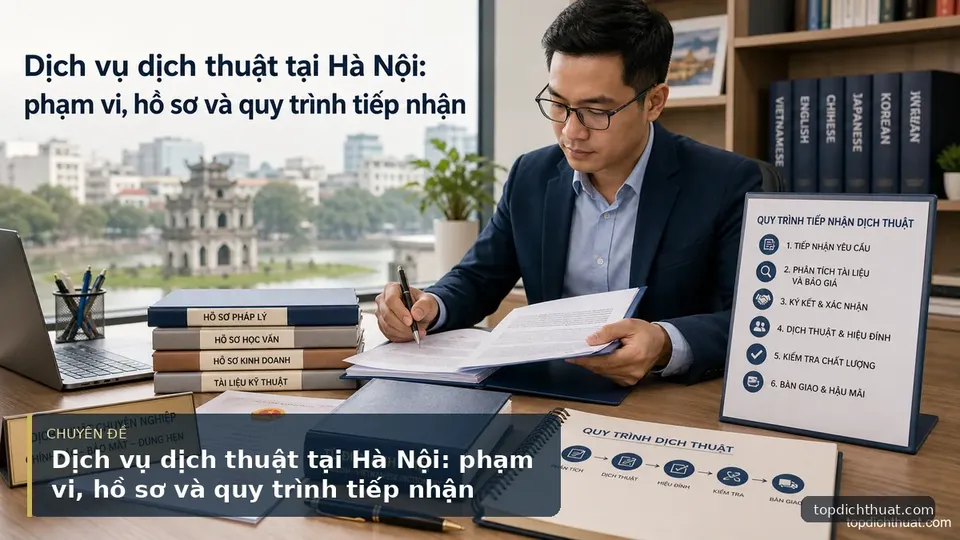 Dịch vụ dịch thuật tại Hà Nội: phạm vi, hồ sơ và quy trình tiếp nhận