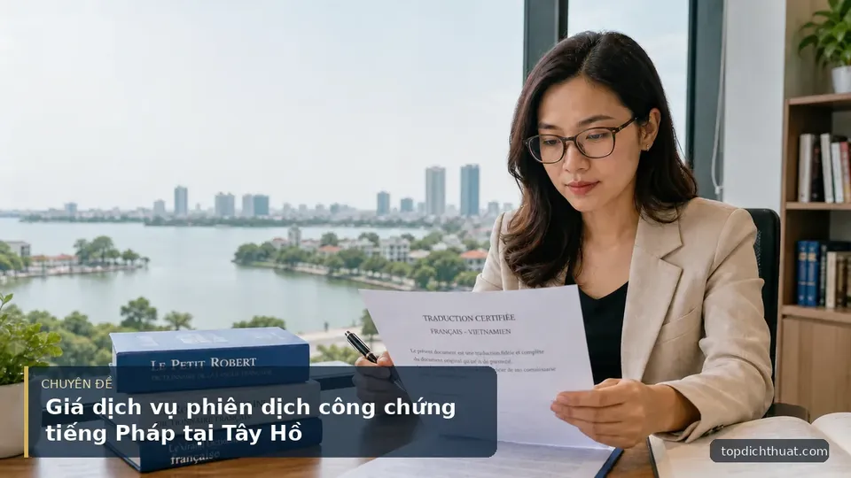 Giá dịch vụ phiên dịch công chứng tiếng Pháp tại Tây Hồ