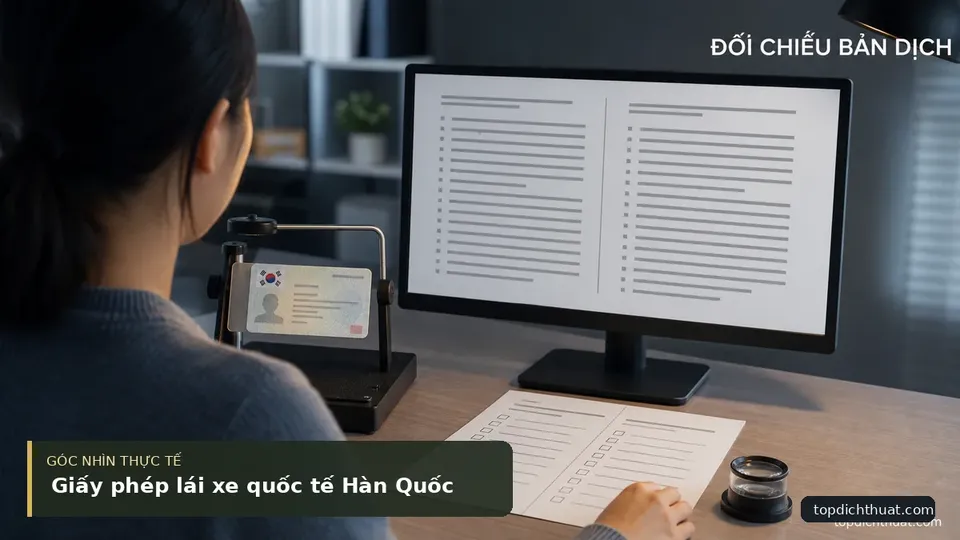 Chi tiết minh họa dịch thuật trong bài Giấy phép lái xe quốc tế Hàn Quốc