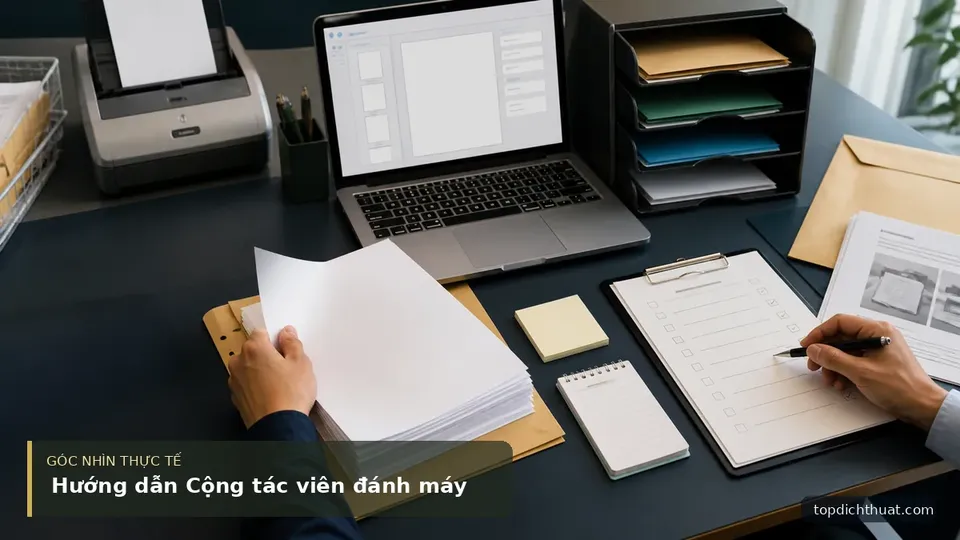 Hướng dẫn Cộng tác viên đánh máy — hình minh họa dịch thuật