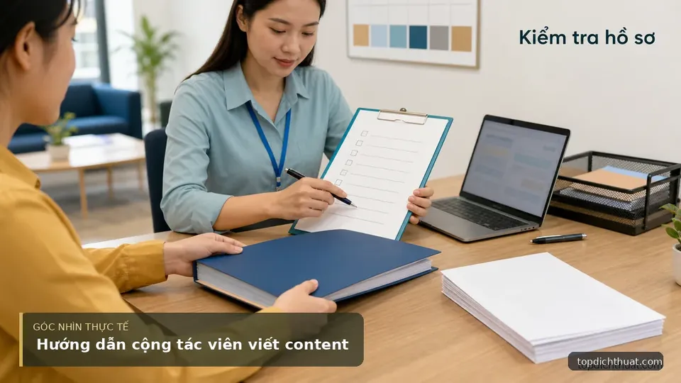 Hướng dẫn cộng tác viên viết content — hình minh họa dịch thuật