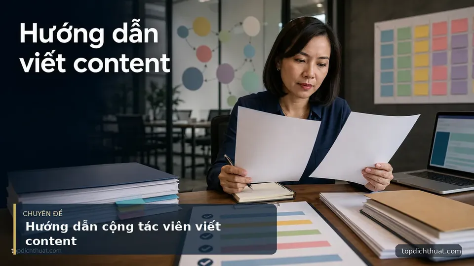 Hướng dẫn cộng tác viên viết content — hình minh họa dịch thuật