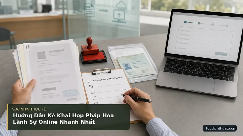 Chi tiết minh họa dịch thuật trong bài Hướng Dẫn Kê Khai Hợp Pháp Hóa Lãnh Sự Online Nhanh Nhất