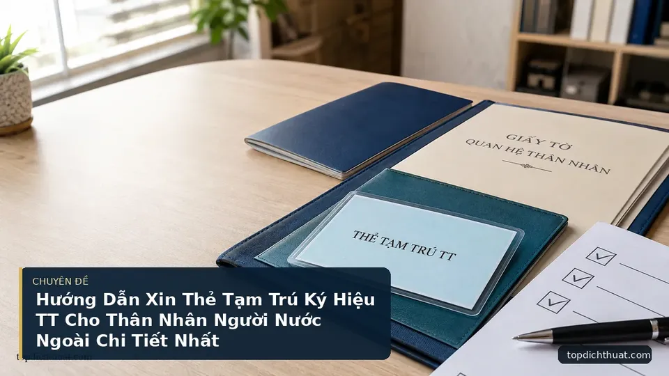 Hướng Dẫn Xin Thẻ Tạm Trú Ký Hiệu TT Cho Thân Nhân Người Nước Ngoài Chi Tiết Nhất