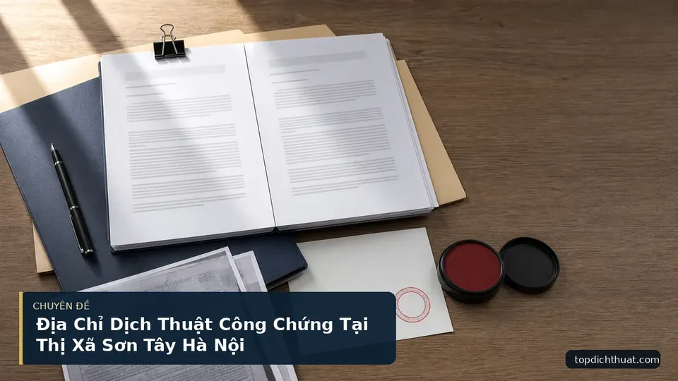 Địa Chỉ Dịch Thuật Công Chứng Tại Thị Xã Sơn Tây Hà Nội