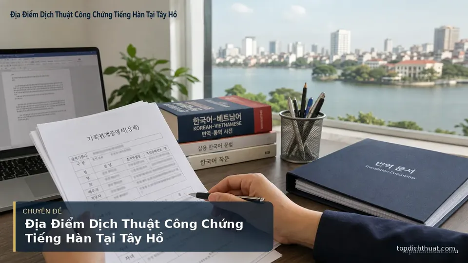 Địa Điểm Dịch Thuật Công Chứng Tiếng Hàn Tại Tây Hồ