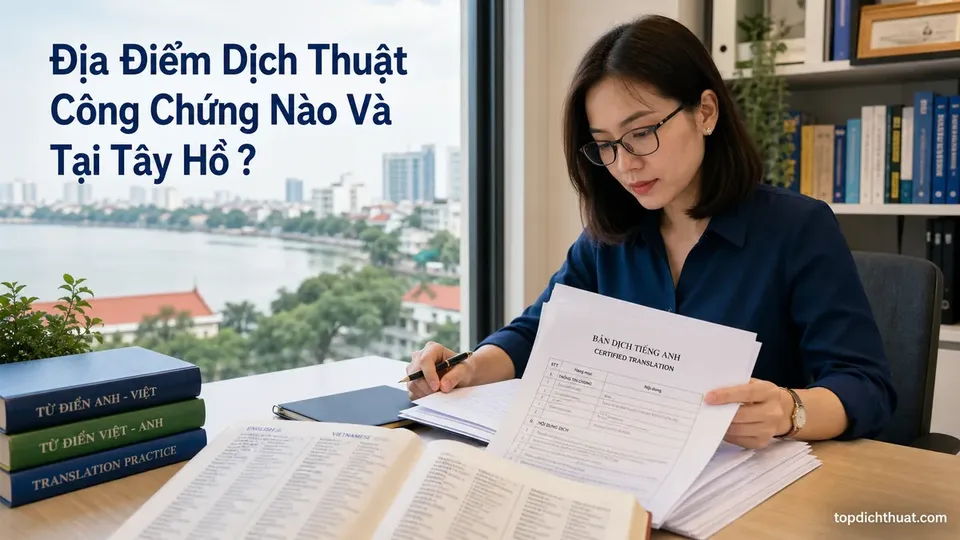 Địa Điểm Dịch Thuật Công Chứng Nào Và Tại Tây Hồ ? — hình minh họa dịch thuật