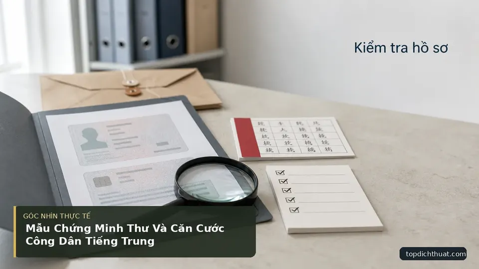 Chi tiết minh họa dịch thuật trong bài Mẫu Chứng Minh Thư Và Căn Cước Công Dân Tiếng Trung