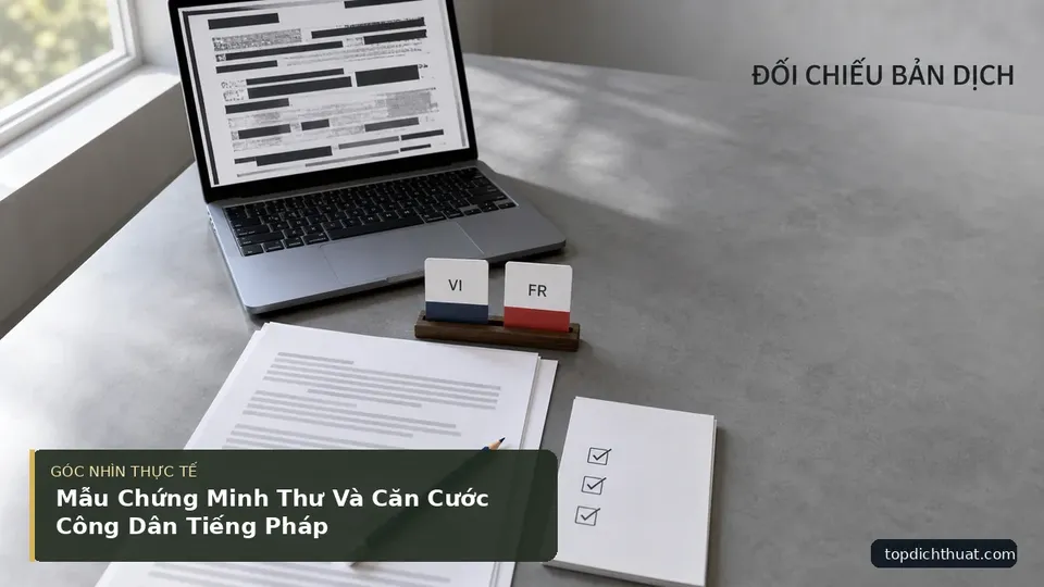 Chi tiết minh họa dịch thuật trong bài Mẫu Chứng Minh Thư Và Căn Cước Công Dân Tiếng Pháp