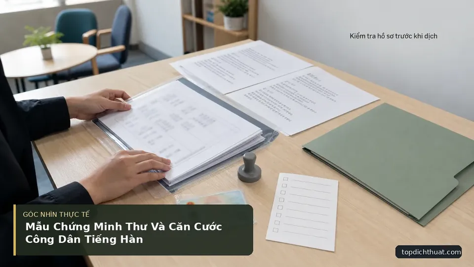 Chi tiết minh họa dịch thuật trong bài Mẫu Chứng Minh Thư Và Căn Cước Công Dân Tiếng Hàn
