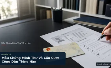 Mẫu Chứng Minh Thư Và Căn Cước Công Dân Tiếng Hàn