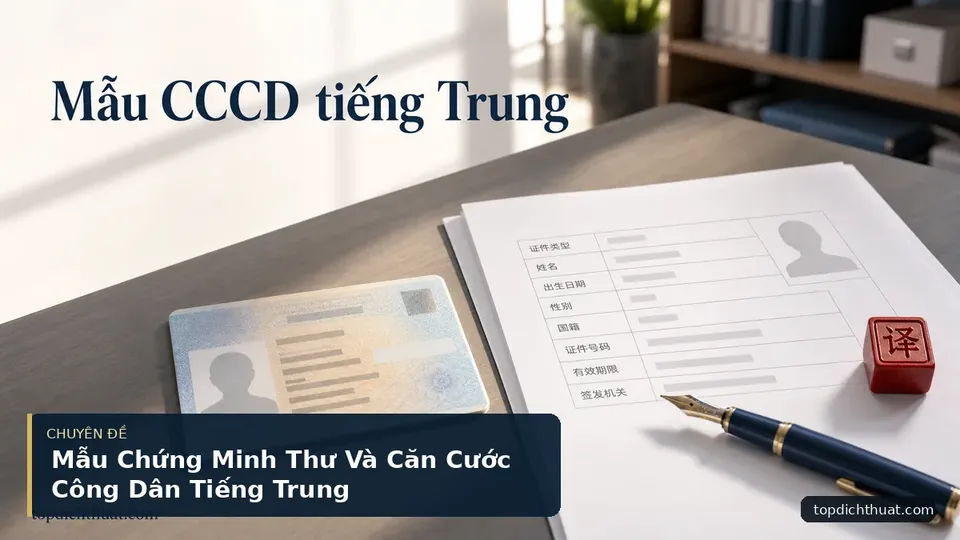 Mẫu Chứng Minh Thư Và Căn Cước Công Dân Tiếng Trung