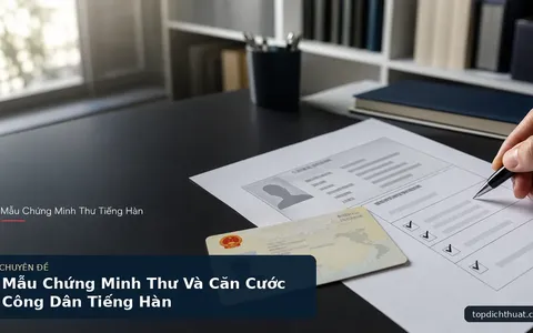 Mẫu Chứng Minh Thư Và Căn Cước Công Dân Tiếng Hàn