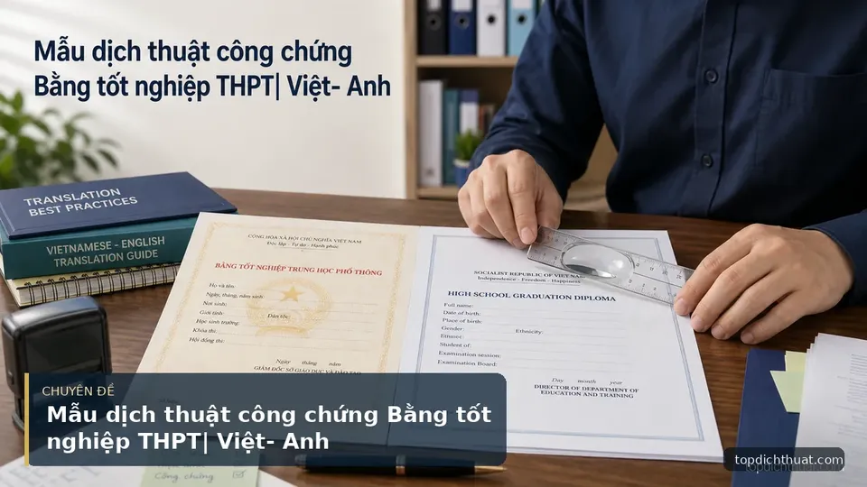 Mẫu dịch thuật công chứng Bằng tốt nghiệp THPT| Việt- Anh