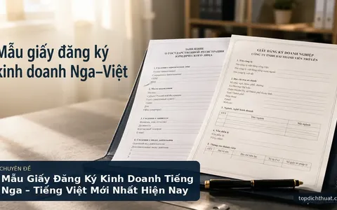 Mẫu Giấy Đăng Ký Kinh Doanh Tiếng Nga – Tiếng Việt Mới Nhất Hiện Nay