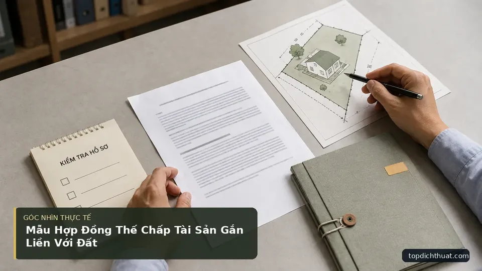 Chi tiết minh họa dịch thuật trong bài Mẫu Hợp Đồng Thế Chấp Tài Sản Gắn Liền Với Đất