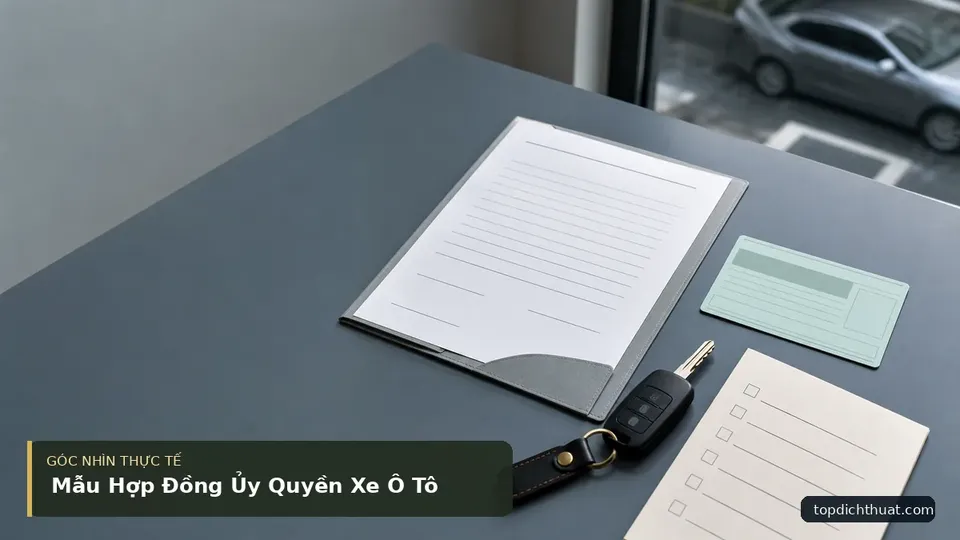 Chi tiết minh họa dịch thuật trong bài Mẫu Hợp Đồng Ủy Quyền Xe Ô Tô