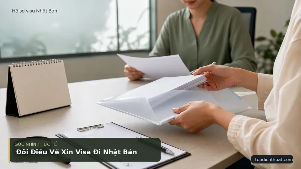 Chi tiết minh họa dịch thuật trong bài Đôi Điều Về Xin Visa Đi Nhật Bản