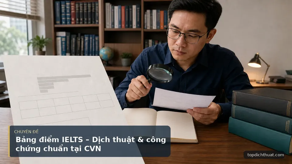 Bảng điểm IELTS – Dịch thuật & công chứng chuẩn tại CVN — hình minh họa dịch thuật