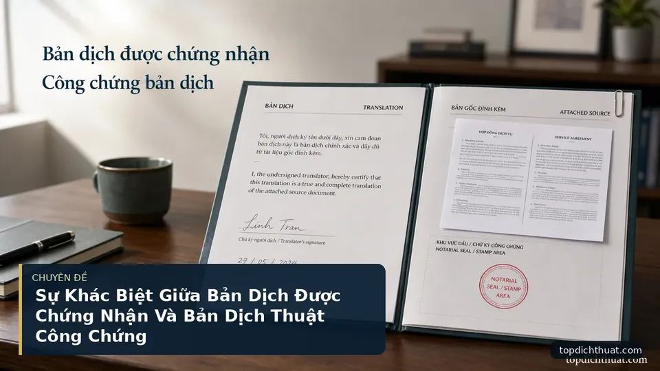 Sự Khác Biệt Giữa Bản Dịch Được Chứng Nhận Và Bản Dịch Thuật Công Chứng