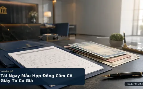 Tải Ngay Mẫu Hợp Đồng Cầm Cố Giấy Tờ Có Giá