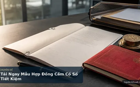 Tải Ngay Mẫu Hợp Đồng Cầm Cố Sổ Tiết Kiệm