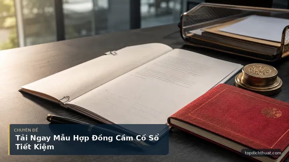 Tải Ngay Mẫu Hợp Đồng Cầm Cố Sổ Tiết Kiệm