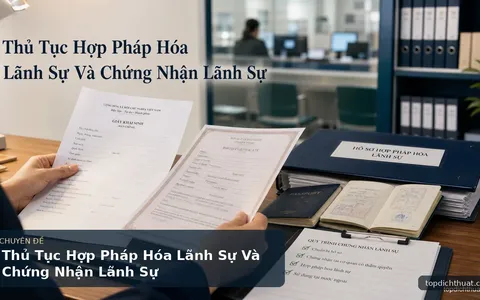 Thủ Tục Hợp Pháp Hóa Lãnh Sự Và Chứng Nhận Lãnh Sự