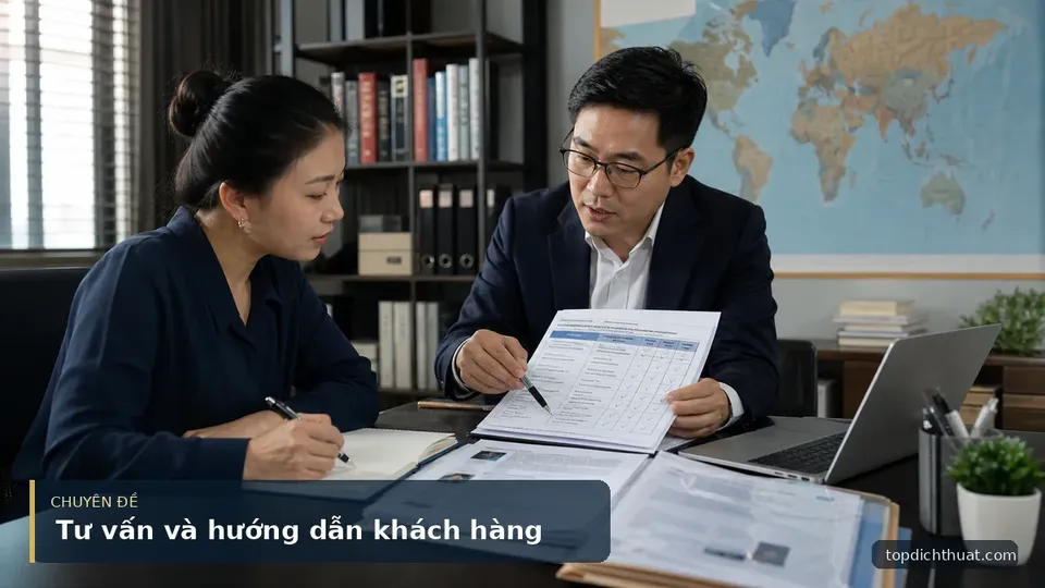 Tư vấn và hướng dẫn khách hàng