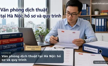 Văn phòng dịch thuật tại Hà Nội: hồ sơ và quy trình